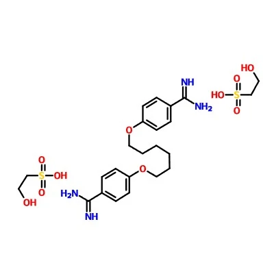 ЦАС:659-40-5|4,4'-(хексан-1,6-диилбис(окси))дибензимидамид Бис(2-хидроксиетансулфонат)